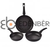 EB-1735 Набор сковородок 3 шт. 24/26/28 см.,мраморное покрытие