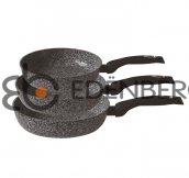 EB-1738 Набор сковородок 3 шт.  20/24/28 см мраморное покрытие