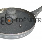 EB-785 Сковорода 22 см. с крышкой, мраморное покрытие