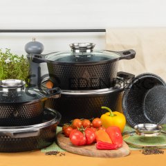 EB-12913 Посуды Набор Кухонной 10 Предметов (Литого Алюминия)